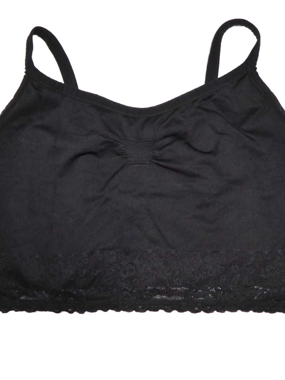 Torrid Curve Black Bralette Lace Trim 4-Way Stretch Unlined Adj Strap 00/M/10